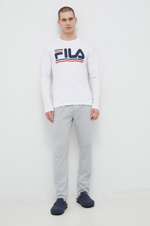 Fila Trening De Lounge Barbati, Culoarea Alb - answear.ro
