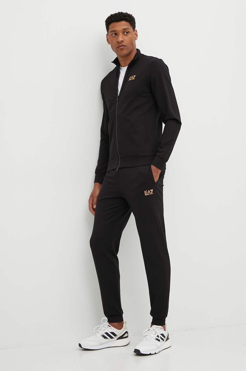 Ea7 Emporio Armani Trening Din Bumbac Culoarea Negru, Pjvrz.8Npv60 - answear.ro