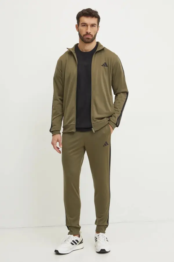 Adidas Trening 3-Stripes Barbati, Culoarea Verde, Ji8854 - answear.ro