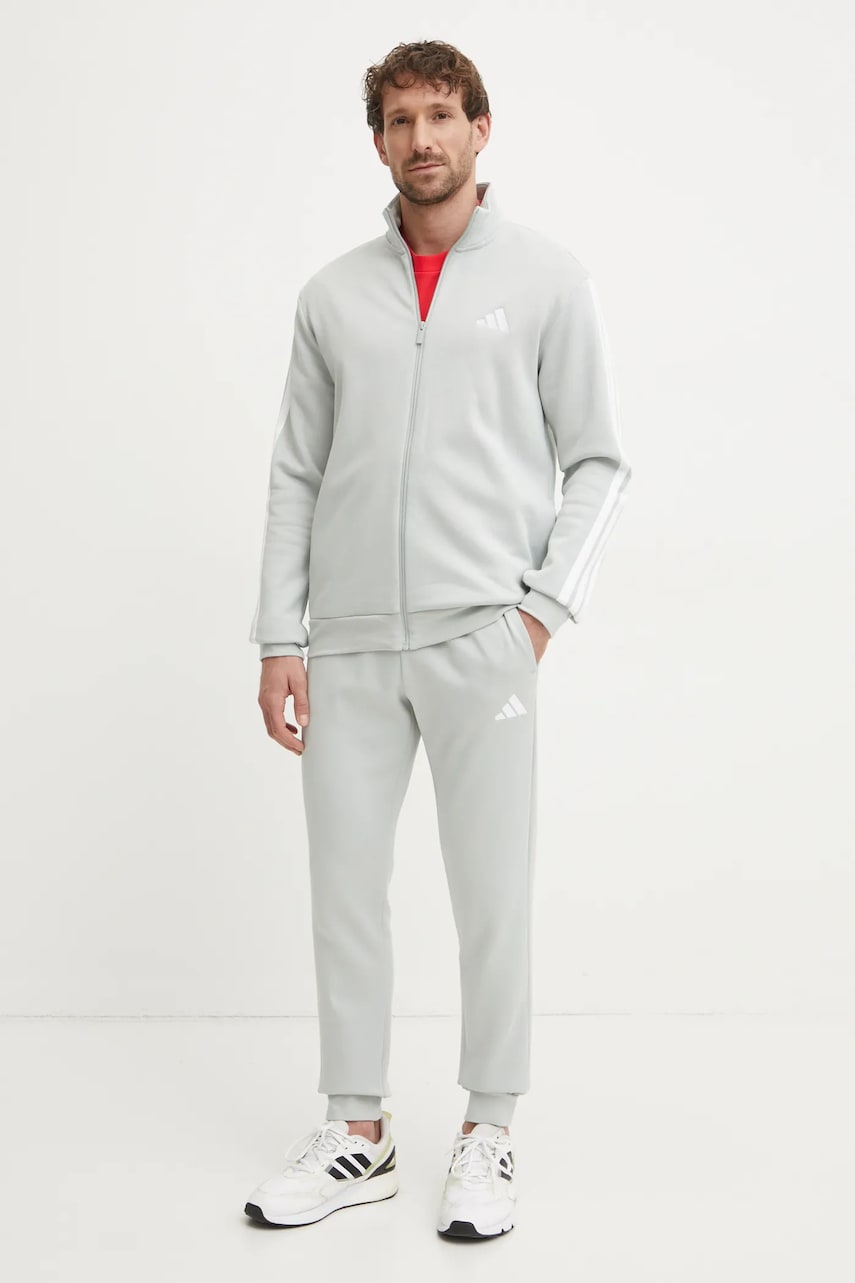 Adidas Trening 3S Fl Tt Ts Bărbați, Culoarea Gri, Ji8883 - answear.ro