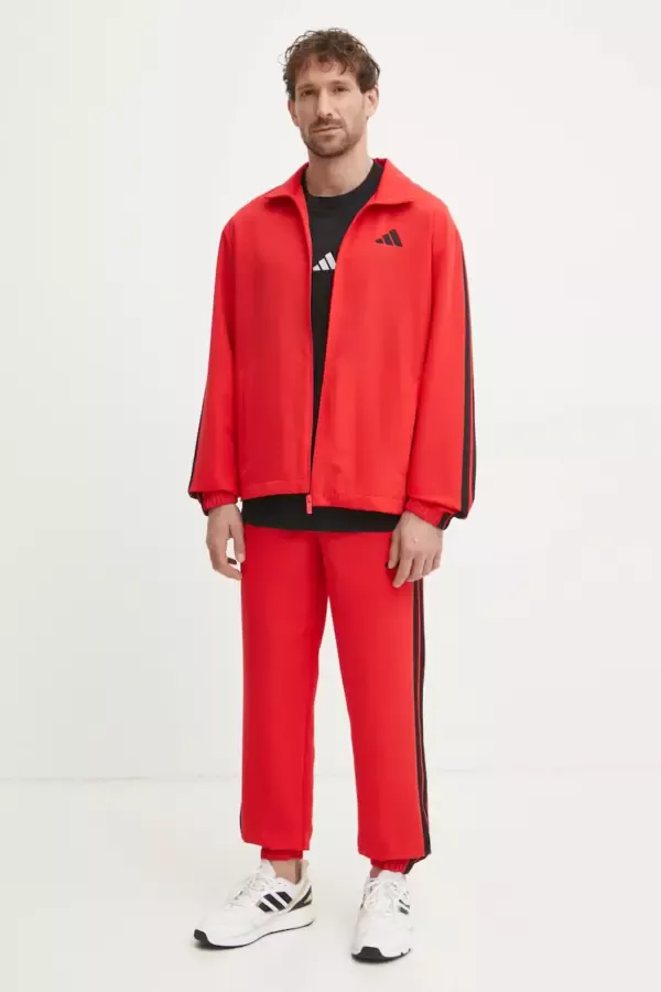 Adidas Trening 3-Stripes Bărbați, Culoarea Roșu, Ji8851 - answear.ro