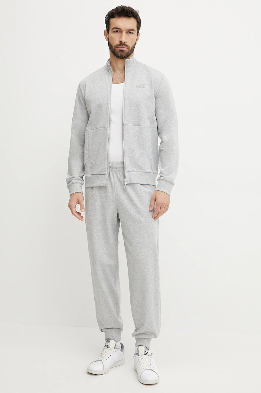 Ea7 Emporio Armani Trening Din Bumbac Barbati, Culoarea Gri, Af13512.7M000235 - answear.ro