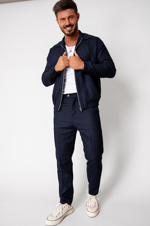 Trening Barbati uFIT - Set Toscano Jacheta cu fermoar si pantalon lung Navy 16477