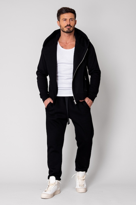 Trening Barbati uFIT - Set Maverik B Jacheta cu fermoar si Pantalon lejer Black 15225