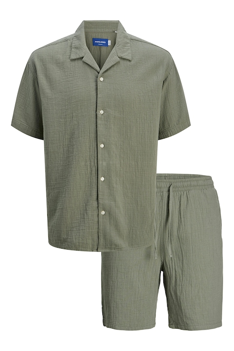 Trening Barbati Jack & Jones - Set de camasa din bumbac cu maneci scurte si pantaloni scurti - 2 piese