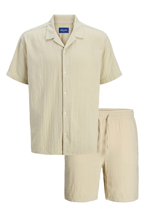 Trening Barbati Jack & Jones - Set de camasa din bumbac cu maneci scurte si pantaloni scurti - 2 piese