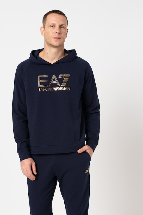 Trening Barbati EA7 - Trening cu imprimeu logo si gluga