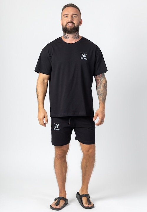 Trening Barbati TRES AMIGOS - Set barbatesc tricou si pantaloni scurti supradimensionati