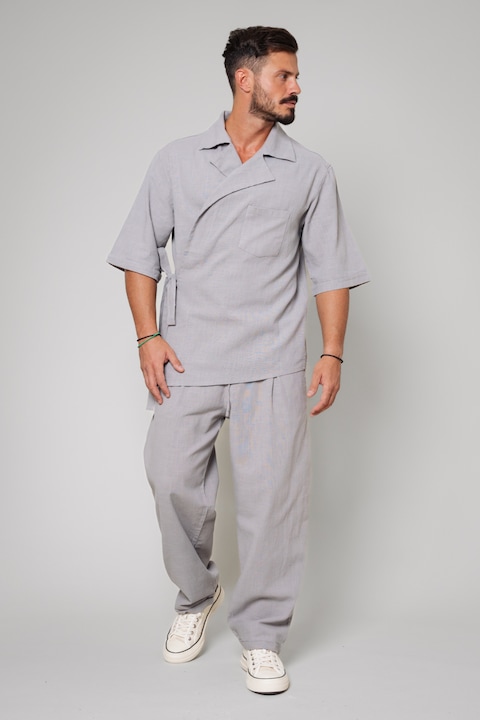 Trening Barbati uFIT - Set Camasa si Pantalon lung Grey 11755