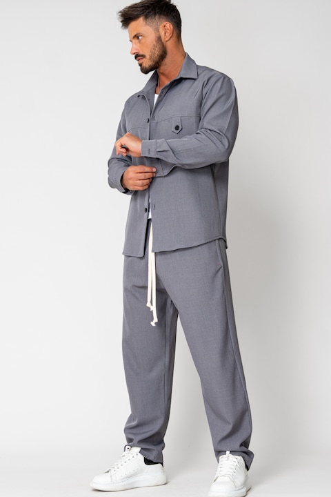 Trening Barbati uFIT - Set camasa si pantalon lung Grey 15431