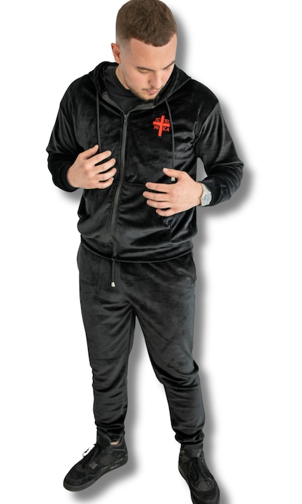 Trening Barbati OEM - Trening Sacral Ortodox Catifea Neagra – Luxury