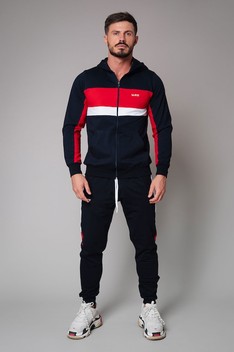 Trening Barbati uFIT - Costum sport cu fermoar si gluga