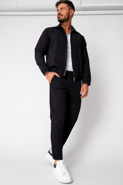 Trening Barbati uFIT - Set Caruso Jacheta cu fermoar si pantalon lung Black 15639