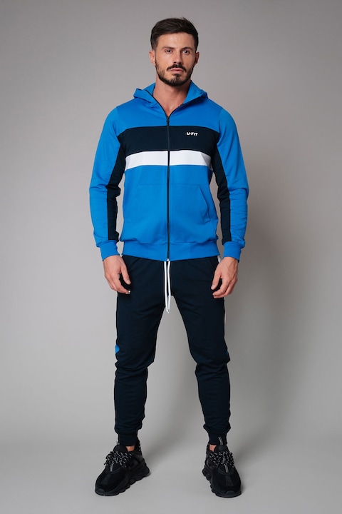 Trening Barbati uFIT - Costum sport cu fermoar si gluga