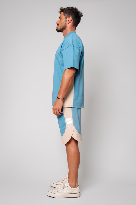 Trening Barbati uFIT - Set Kobe tricou si pantalon scurt Oversized Storm Blue Storm Blue