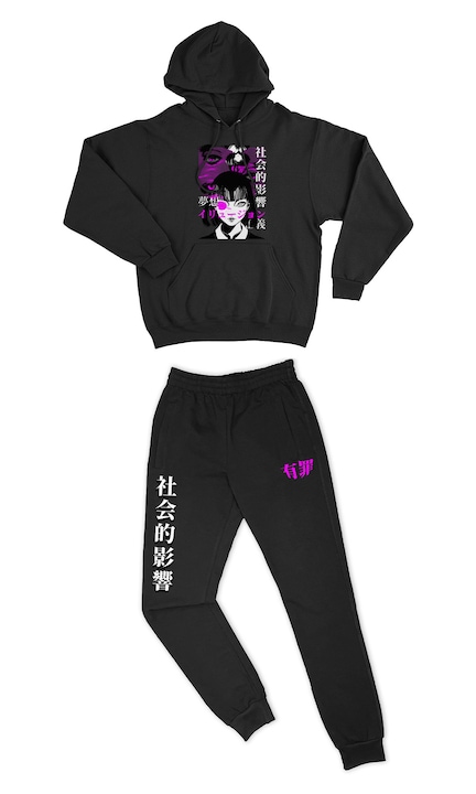 Trening Barbati OEM - Trening pentru barbati personalizat cu imagine Purple anime girl