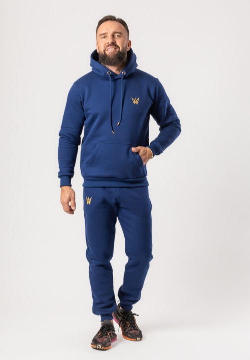 Trening Barbati TRES AMIGOS - Set trening bleumarin cu hanorac si pantaloni S