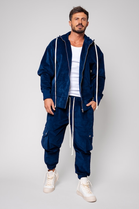 Trening Barbati uFIT - Set Cargo Hanorac si pantalon lung Navy 14245