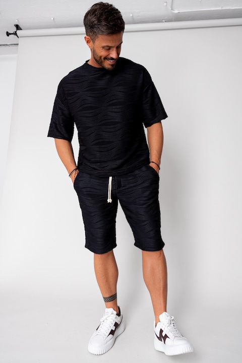 Trening Barbati uFIT - Set tricou si pantalon scurt Black 15292