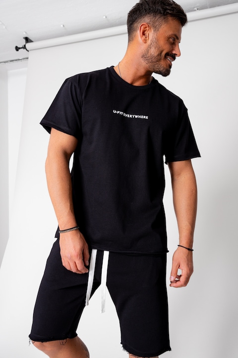 Trening Barbati uFIT - Set Axis tricou si pantalon scurt Black 15881